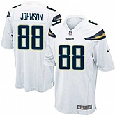 Nike Men & Women & Youth Chargers #88 Johnson White Team Color Game Jersey,baseball caps,new era cap wholesale,wholesale hats